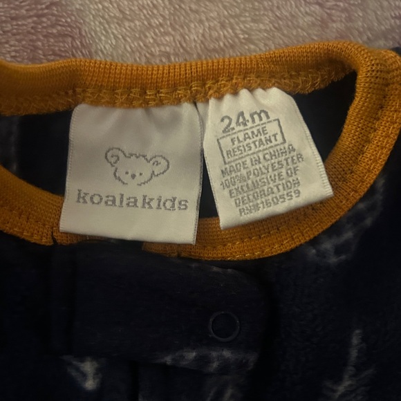 Koala Kids Navy and Mustard Baby Outfit - Picture 2 of 3
